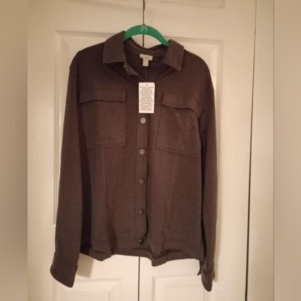 Terry snap jacket Lori Goldstein women's